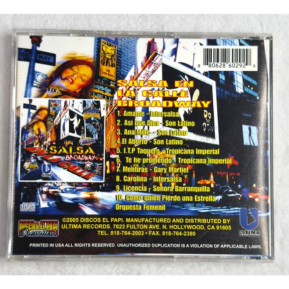 Salsa En La Calle Broadway CD (2005, Ultima Records) Latin Salsa Compilation - Picture 2 of 5